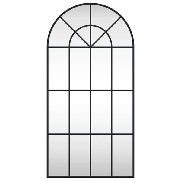 Maison Exclusive - Svart väggspegel 50x100 cm järnbåge