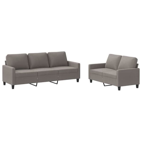 Maison Exclusive - Set med 2 soffor med kuddar Taupe Tyg Mol