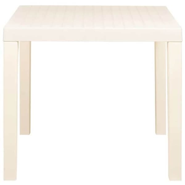 Trädgårdsbord - EXKLUSIV HEM - Vit 79x65x72 cm - Rektangulär - Plast - Väderbeständig Vit