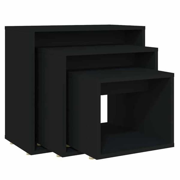 Maison Exclusive - 3 stk. Sort Agglomereret Borde