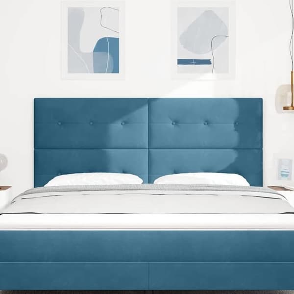Maison Exclusive - Mörkblå sänggavel 180 cm Sammet