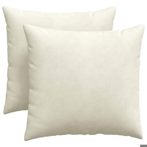 Soffkuddar - EXKLUSIV HEM - 45 x 45 cm - 2 stycken - Kordfluwel - Polyesterfyllning Grädde
