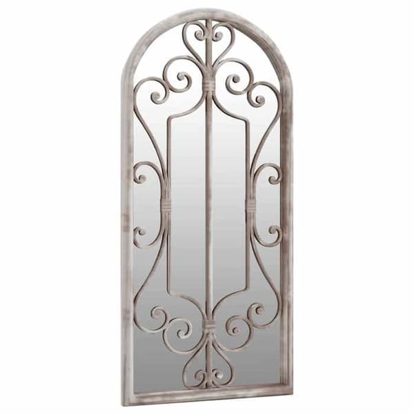Maison Exclusive - Trädgårdspegel Sand 100x45cm Järn för utomhusbruk