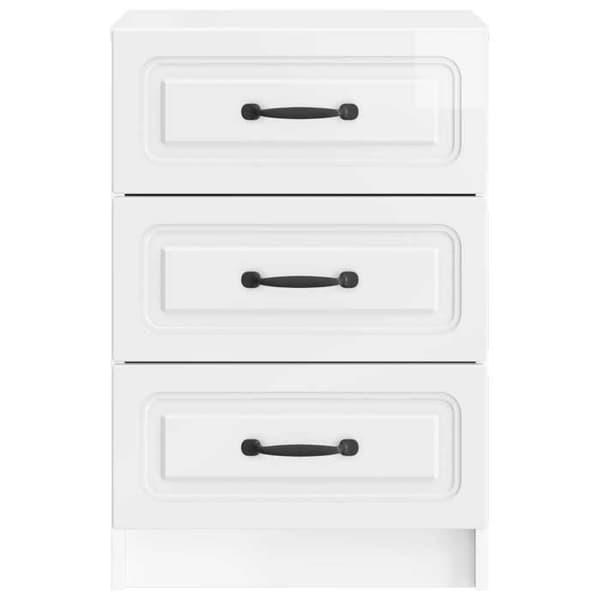 Maison Exclusive - Hvid glans natbord 43 x 41 x 63,5 cm