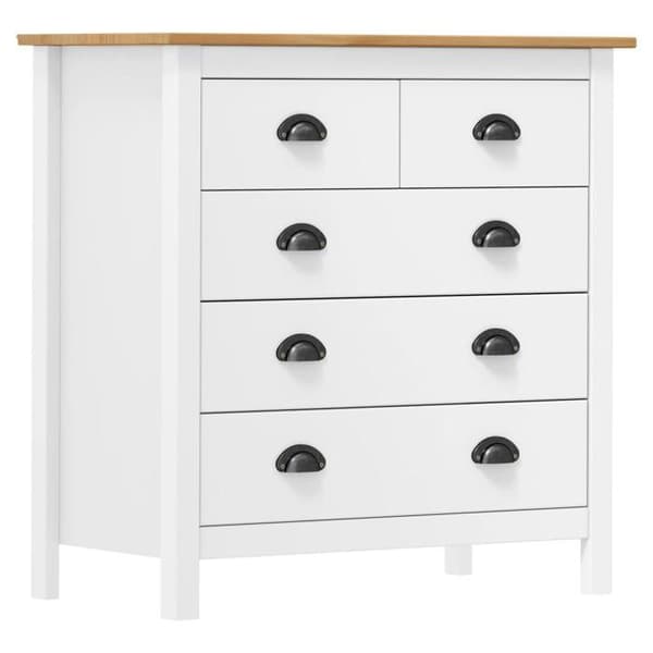 Maison Exclusive - Buffet Hill Blanc 79x40x80 cm Solid fyrretræ Vit