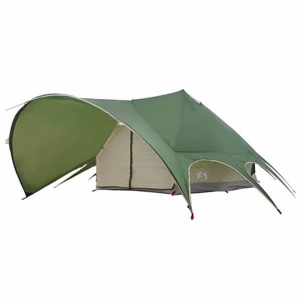Maison Exclusive - Teepee-teltta 9 hengelle vihreä ja harmaa