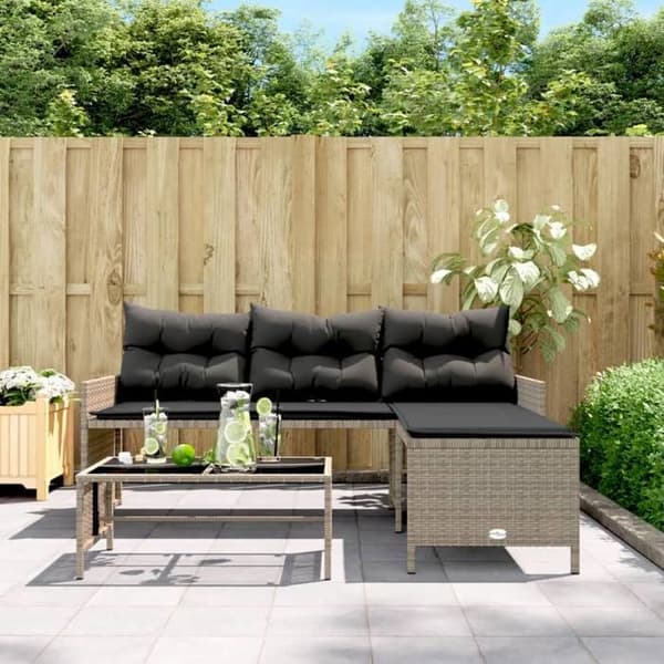 Maison Exclusive - Have sofa med bord og grå L-formede puder