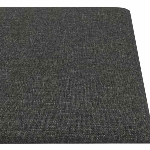 Maison Exclusive - Väggmonterad sänggavel 12 pc 90 x 15 cm Mörkgrå tyg Mörkgrå
