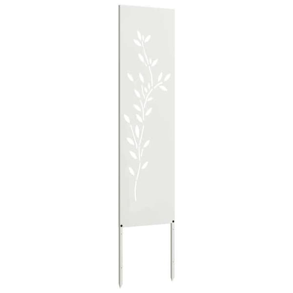 Trädgårdsskärm - EXKLUSIV HEM - Rektangulär - Matt stål - Vit - 32 x 140 cm Vit