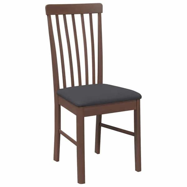 Maison Exclusive - Matstolar med kuddar 2 st brun massiv gummiträ