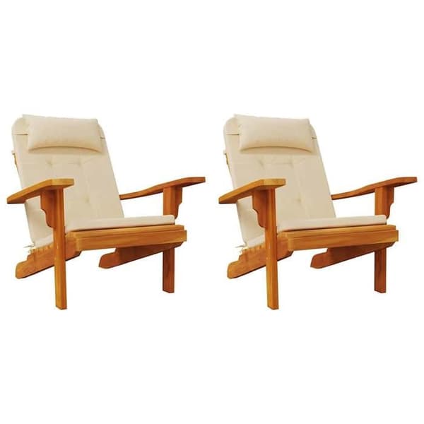 Maison Exclusive - Adirondack-tuolityynyt, 2 kpl, beige Oxford-kangasta beige