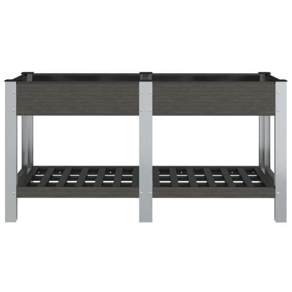 Maison Exclusive - Hævet havebed med hylde Grå 150x50x75 cm WPC Grå