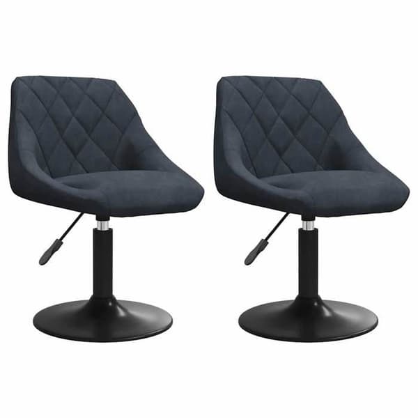 Maison Exclusive - Snurrstolar för middag, set om 2, Mörkgrå Sammet