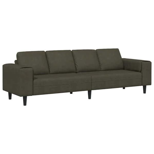 Soffa - EXKLUSIVT HUS - Nutida - Armégrön - 250×77×76 cm - Polyester tyg med fläckskydd armégrönt