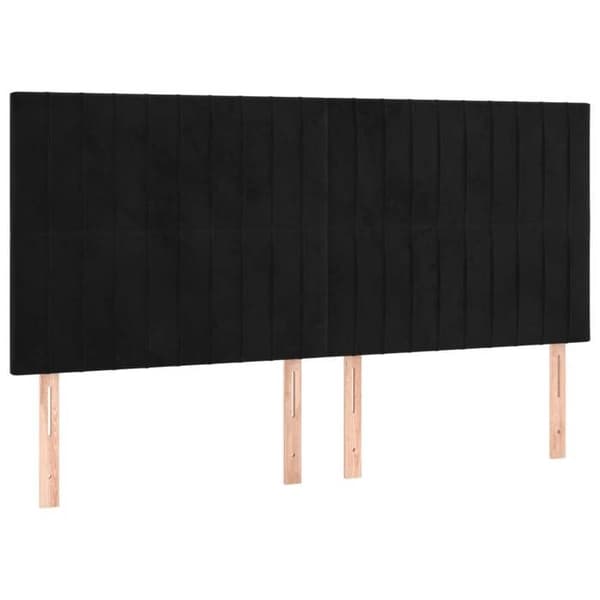 Maison Exclusive - LED-päätymustalla 160x5x118/128 cm sametti Svart