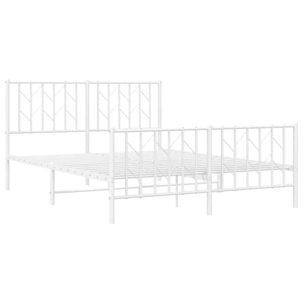 Sengestel - EKSKLUSIV HUS - Klassisk - Metal - Hvid - 140x190 cm Vit