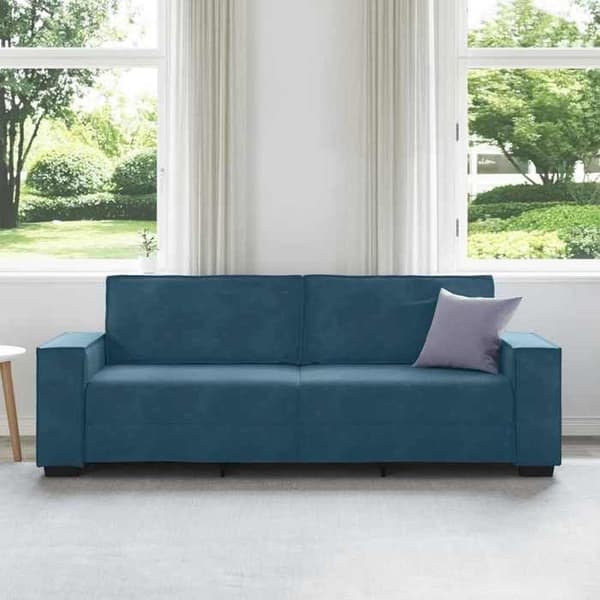 Maison Exclusive - Soffa 3-sits Blå 220x78x84 cm Sammet Blå