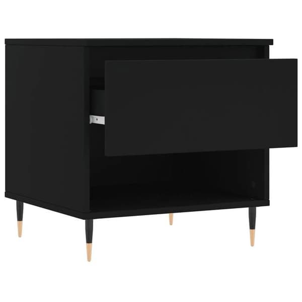 Maison Exclusive - Sort sofabord 50x46x50 cm i ingeniørtræ