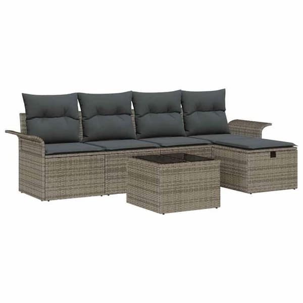 Maison Exclusive - Sæt af 6 pc have-sofa i poly rattan