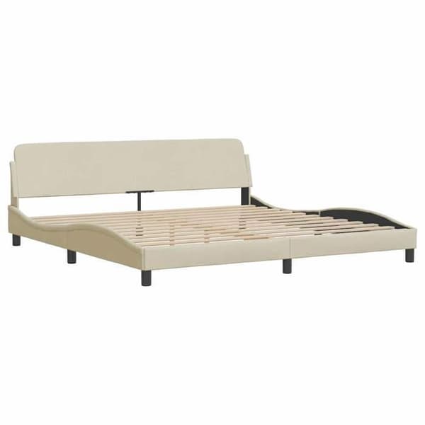 Maison Exclusive - Dover sängram crème 200x200 cm tyg
