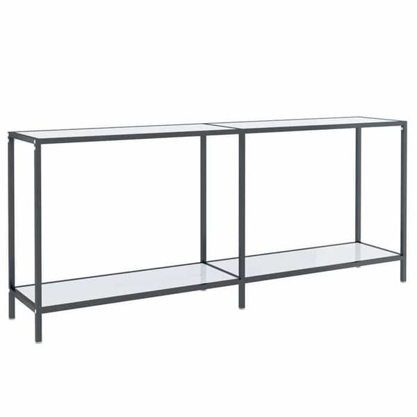 Maison Exclusive - Konsolbord Vit 180x35x75,5 cm Härdat glas Vit