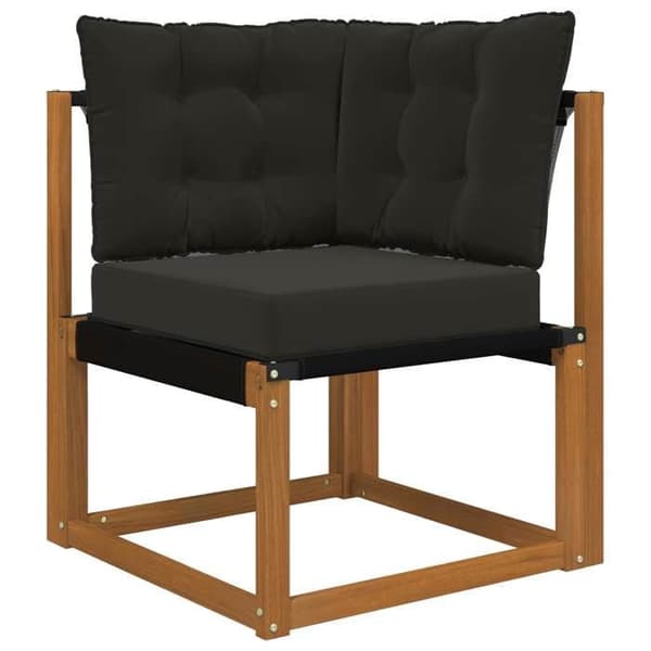 Utomhuskudde - EXKLUSIV HEM - 50,5x50,5 cm - Polyester - Avtagbart blixtlåsfodral - Skumfyllning Svart