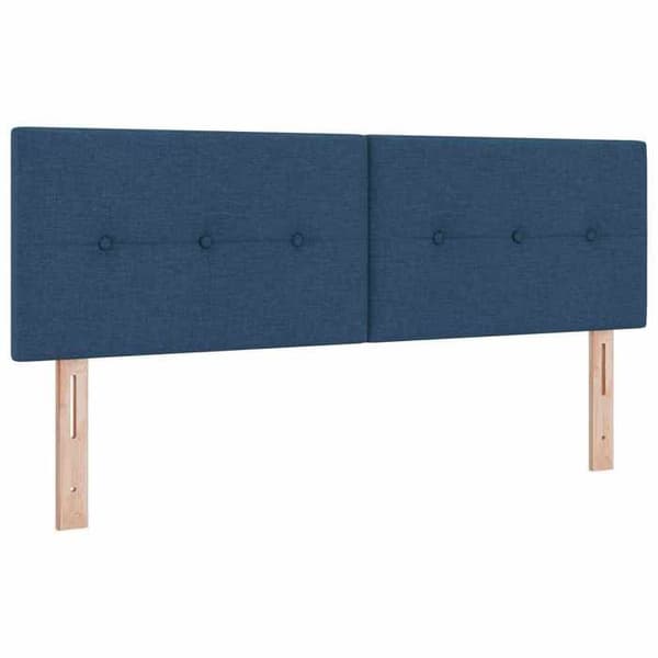 Maison Exclusive - Boxspring säng med madrass Blå 160 x 200 cm Tyg Blå