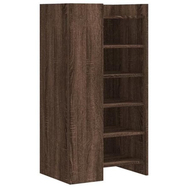Maison Exclusive - Skoskab i brunt egetræ 52x37,5x100 cm Brun ek