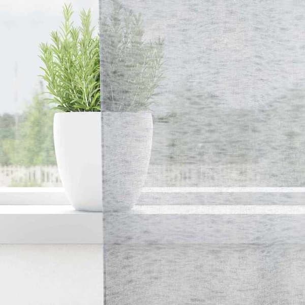 Maison Exclusive - Gardin i Voile 2 st Mörkgrå 140 x 140 cm Polyester
