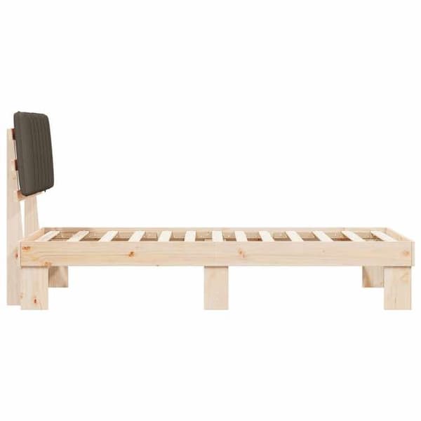 Maison Exclusive - Vuodekehys pehmustetulla päädyllä, taupe 75 x 190 cm Mol