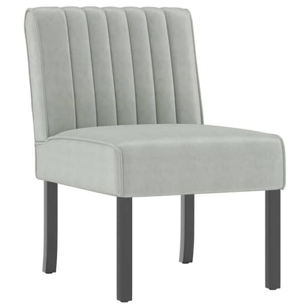 Maison Exclusive - Grå velour stol uden armlæn
