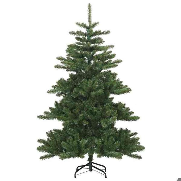 Konstgjord julgran - EXKLUSIV HEM - 150 cm - Ledade grenar - Varmvit LED ingår - Fällbart stativ Grön