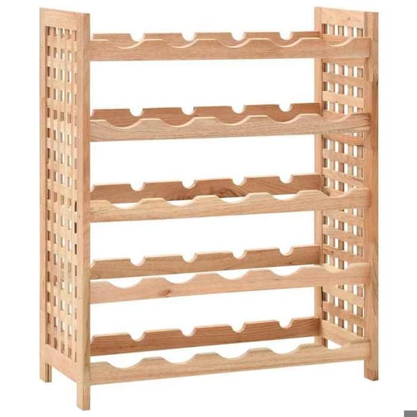 Maison Exclusive - Flaskställ för 25 flaskor Valnöt 63x25x73cm Valnötsträ (valnötsfärg)