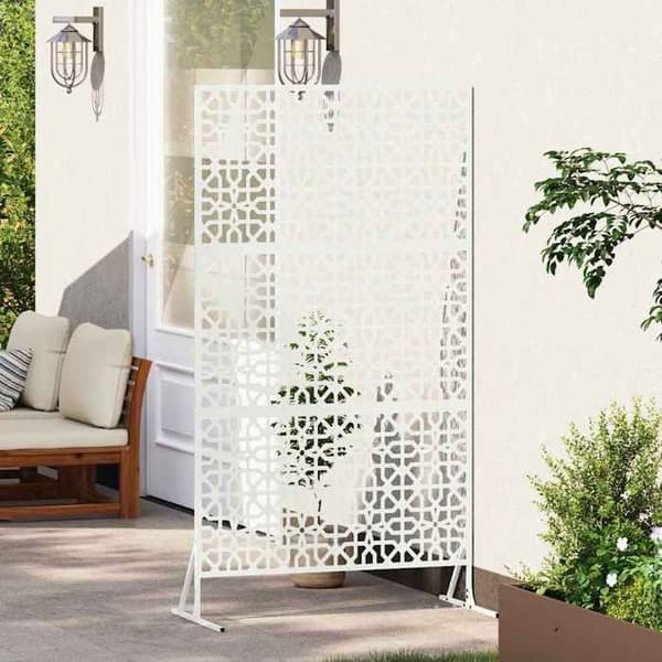 Maison Exclusive - Integritetsskärm 100 x 50 x 180 cm Vit Stål Vit