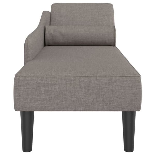 Maison Exclusive - Långfåtölj med taupe kuddar i tyg Mol