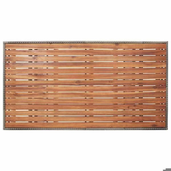 Maison Exclusive - Harmaa puutarhapöytä 120x70x66 cm massiivipuusta Grå
