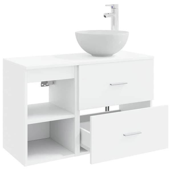 Maison Exclusive - Badmöbelset 2 delar Vit