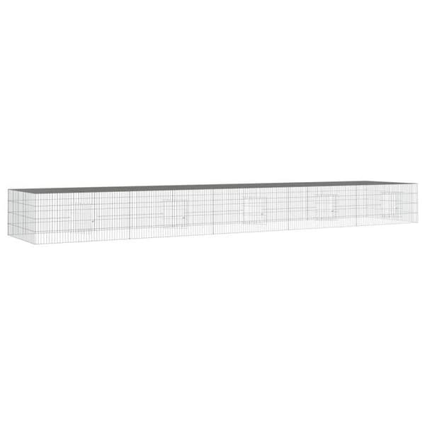 Maison Exclusive - Kaninbur 5 paneler 541x109x54 cm Galvaniserat stål Silver