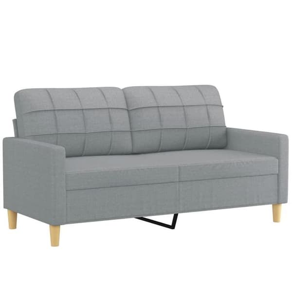 Maison Exclusive - Sæt af 2 sofaer med puder Lys grå Stof