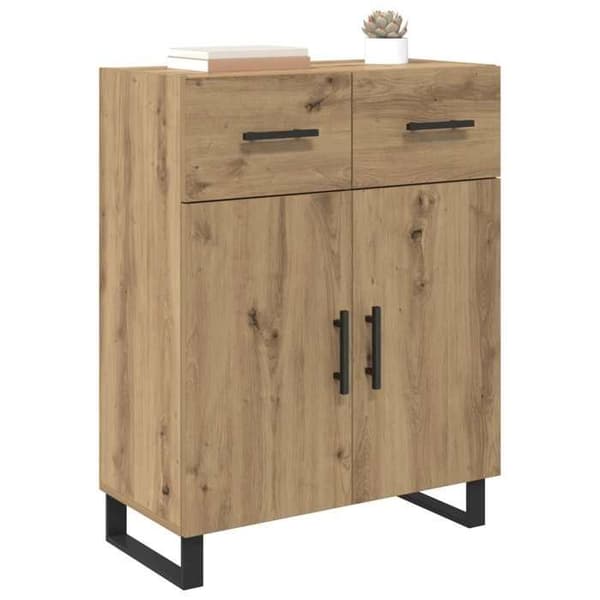 Buffet - EKSKLUSIVT HUS - Model Eksklusivt Hus - Bæredygtig ingeniørtræ - Mat brun finish - Døre og skuffer