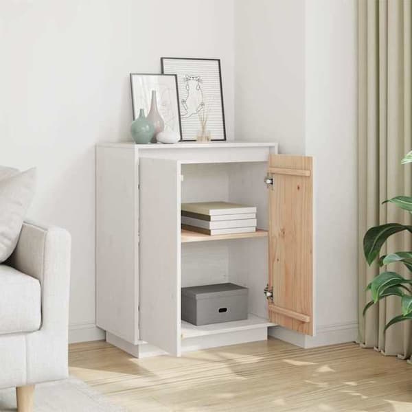Maison Exclusive - Buffé Vit 60x34x75 cm Massivt furu