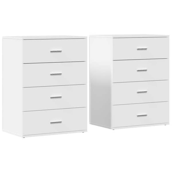 Maison Exclusive - Bufféer 2 st vit 60x39x80 cm ingenjörsträ