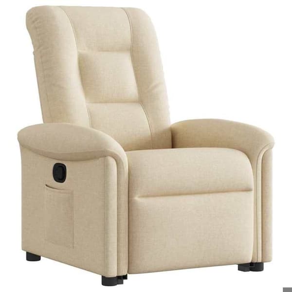 Maison Exclusive - Recliner Fåtölj Creme Tyg Grädde