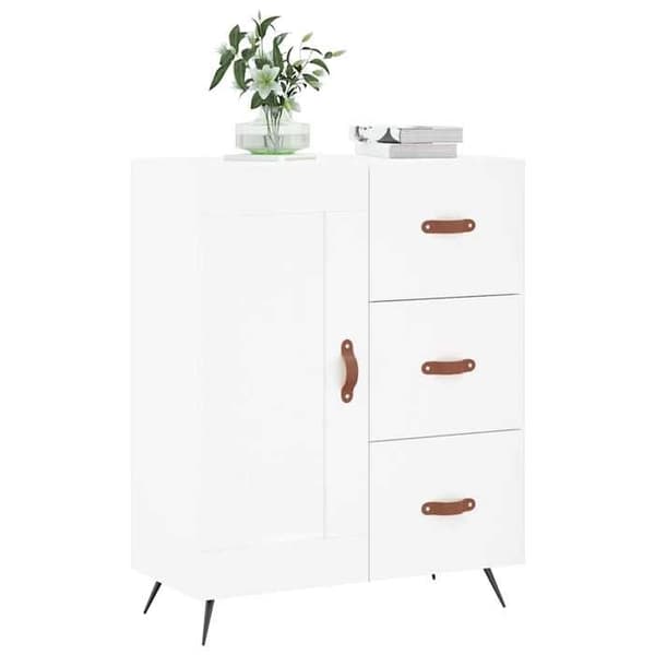 Maison Exclusive - Vit buffé 69,5x34x90 cm ingenjörsträ