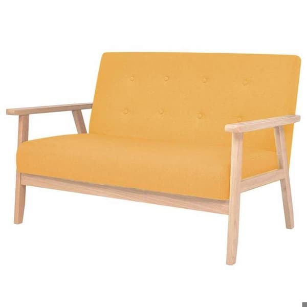 Maison Exclusive - Sæt af 2 sofaer i gul stof gul