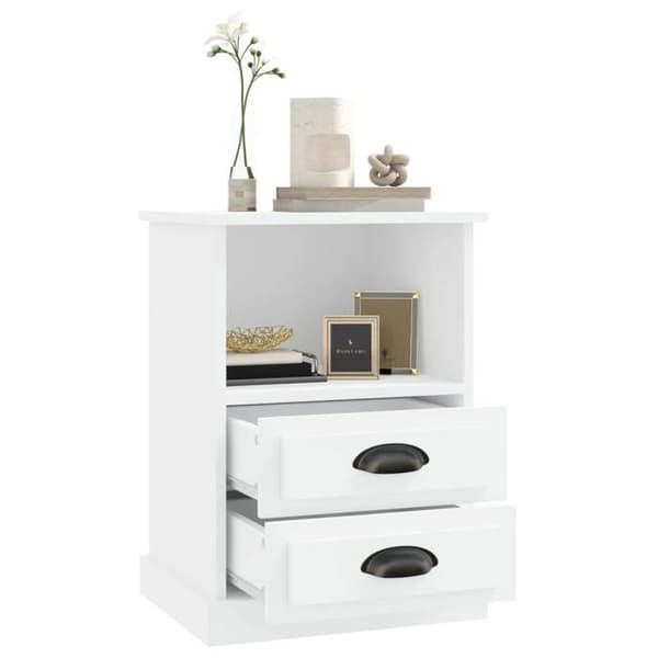 Maison Exclusive - Sängbord vit 43x36x60 cm Vit