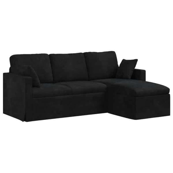 Maison Exclusive - Musta Sohva 198 x 134 x 80 cm Sametti