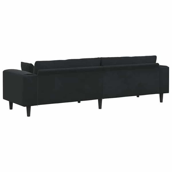 Maison Exclusive - Svart Soffa 250 x 77 x 76 cm Sammet Svart