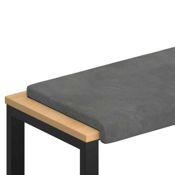 Maison Exclusive - Bänk Kudde Mörkgrå Sammet Djup 35 cm