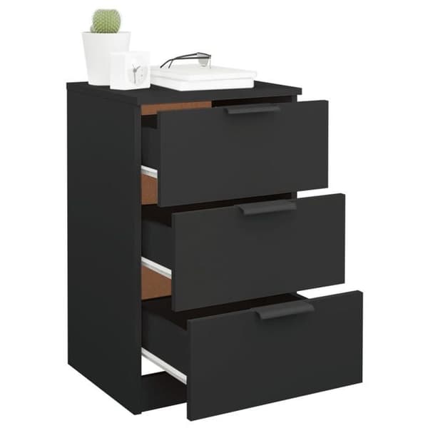 Maison Exclusive - Natborde 2 stk sort 40x36x65 cm Svart